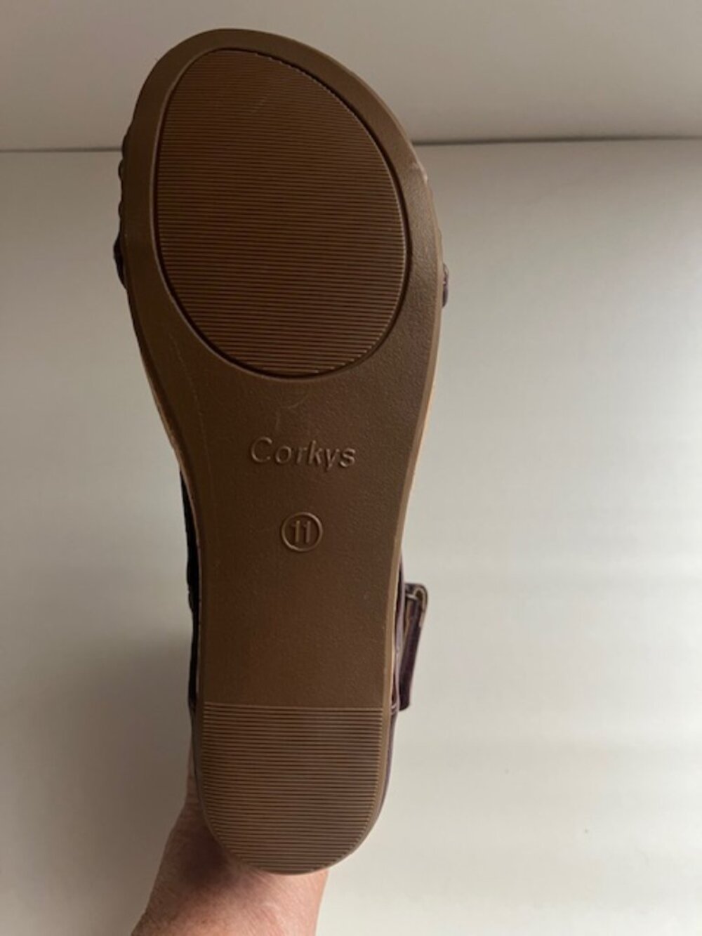 Corky Boutique Burgundy Wedge Sandals Cork Platform Slingback Size 11 New - Picture 3 of 3